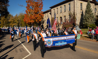 Marching Pioneers at Platteville Dairy Days Parade