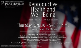 Reproductive Health and Well-Being: A Post-Roe v. Wade Panel Discussion
