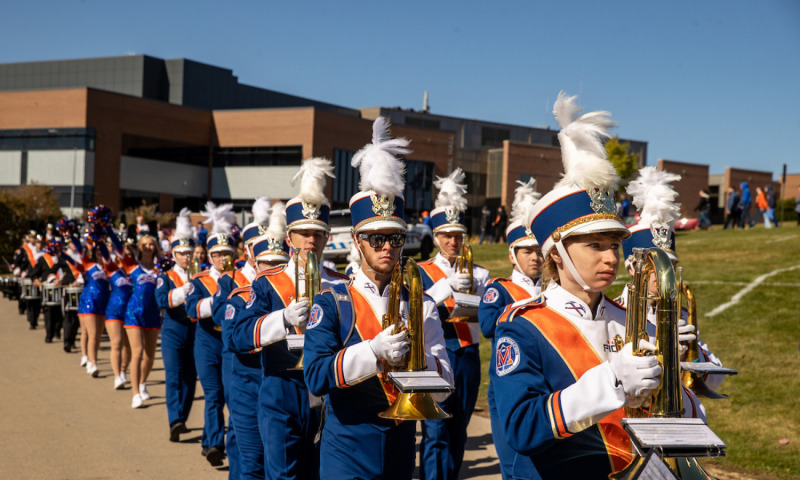 Marching Pioneers Homecoming Halftime Show at Pioneer Football