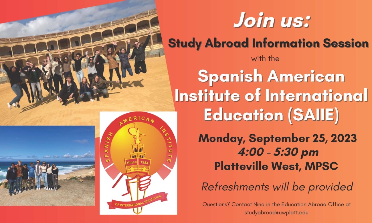 Education Abroad Info Session : Spanish American Institute of International Education (SAIIE)