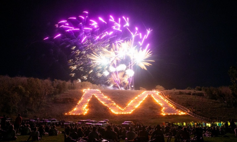 Homecoming: Lighting of the M
