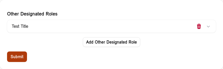 Other Designated Roles